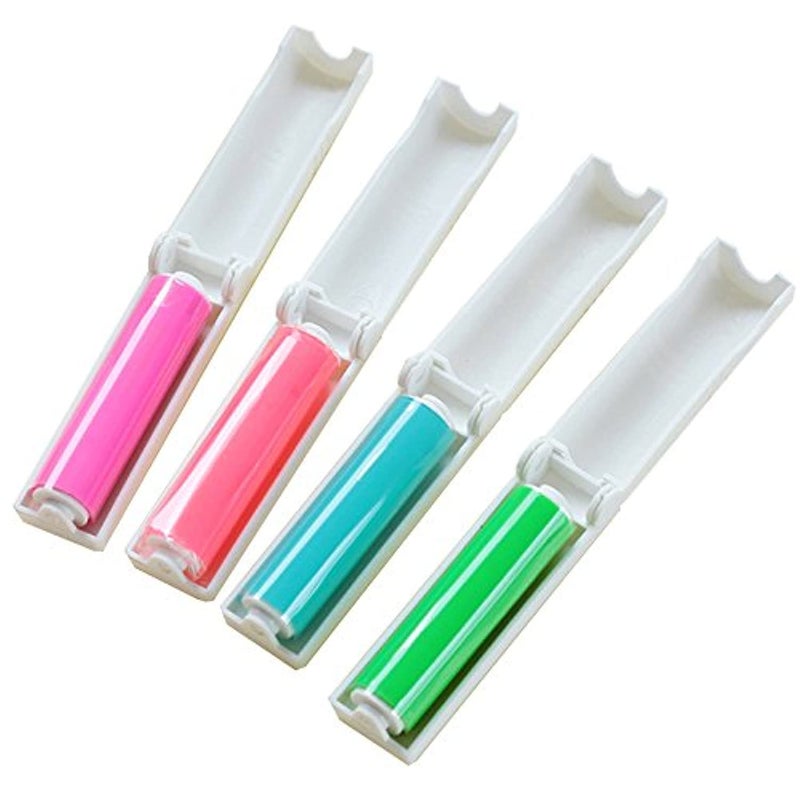 VANTIYAUS Lint Rollerï¼ˆ4pcsï¼‰ Reusable Foldable Portable Clothes Washing Carpet Sheets dust Suction Brush Picker Set Cleaner,Pet Hair Remover Brush(Random Color) - Image 1